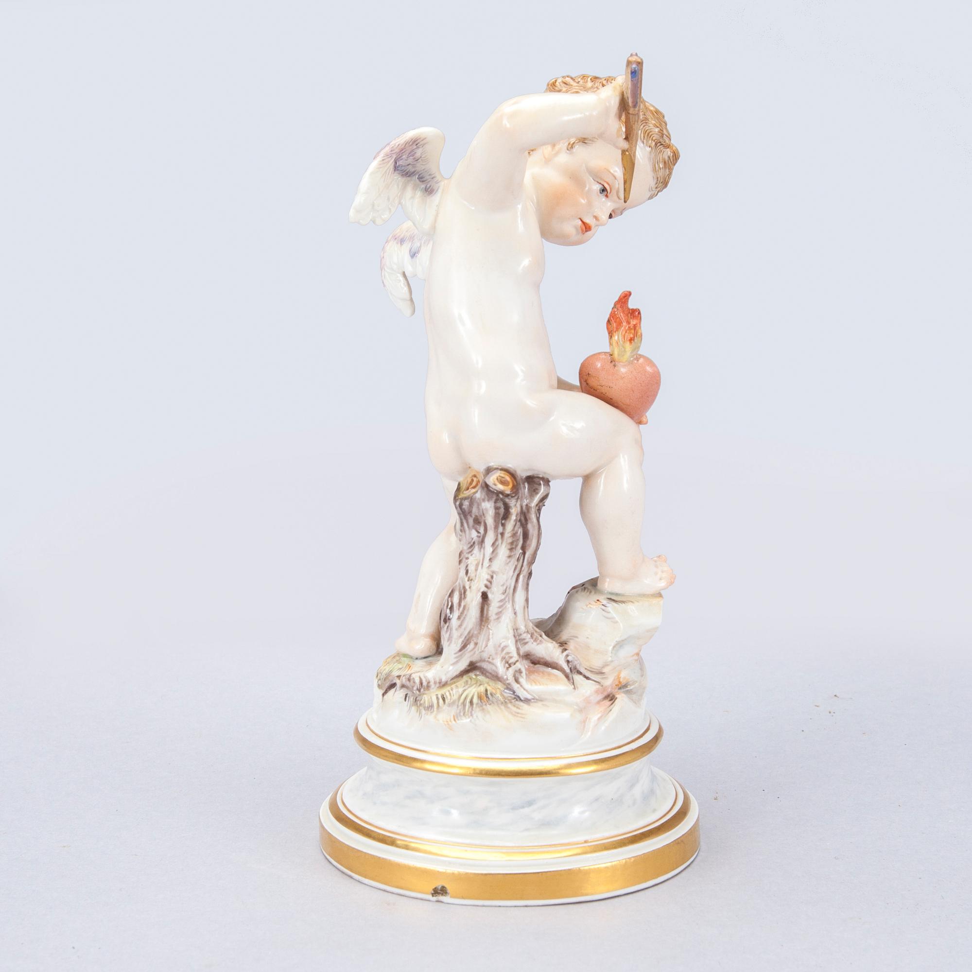FIGURIN, porslin, Meissen, 1800-tal.