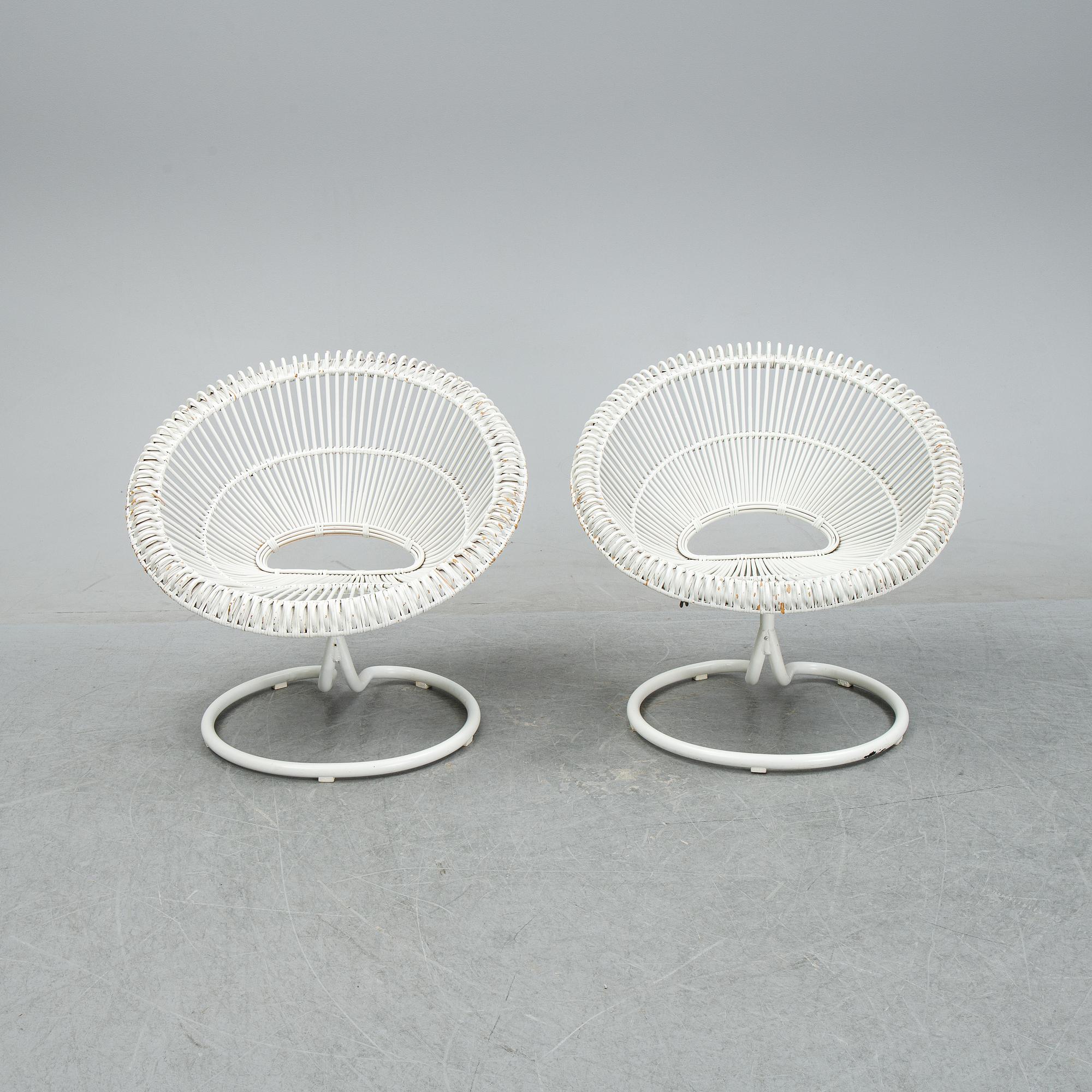 A pair of easy chairs, model 'Rondo', Göte-Möbler i Nässjö AB, Nässjö, 1960s.