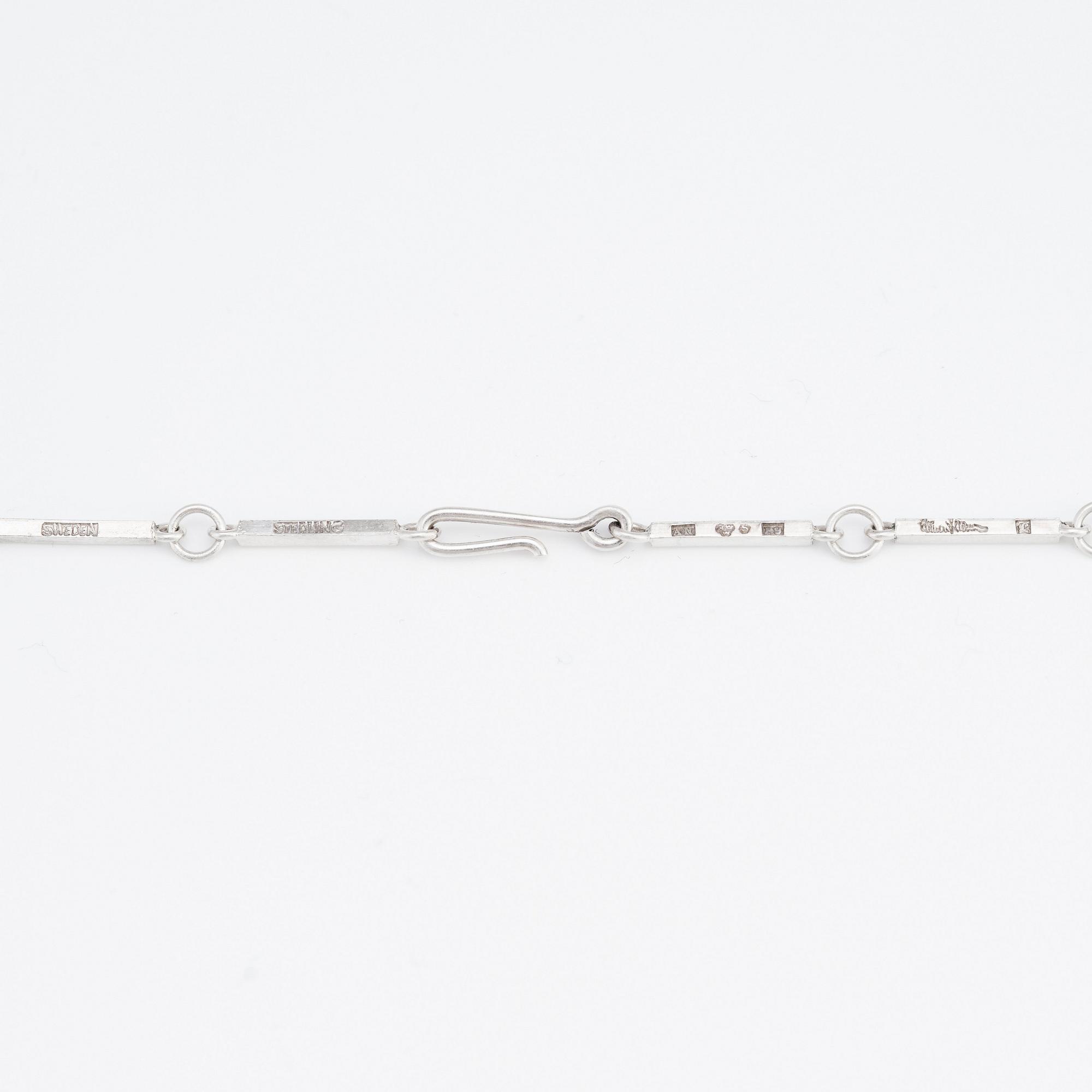 Wiwen Nilsson, hängsmycke, Lund 1965, sterling silver och bergkristall.