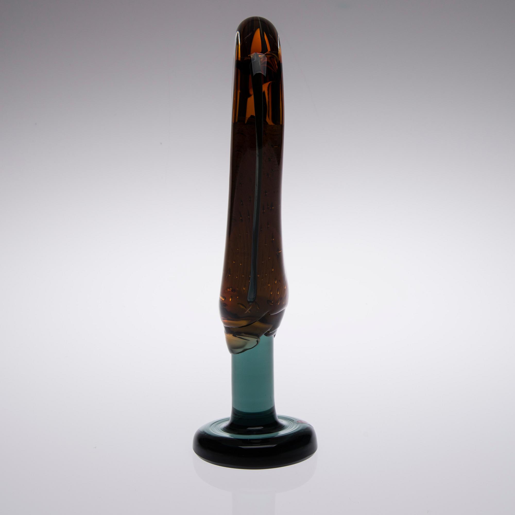 GLASSKULPTUR, "Lollipop", signerad Oiva Toikka, numrerad 63/100 Nuutajärvi 2008.