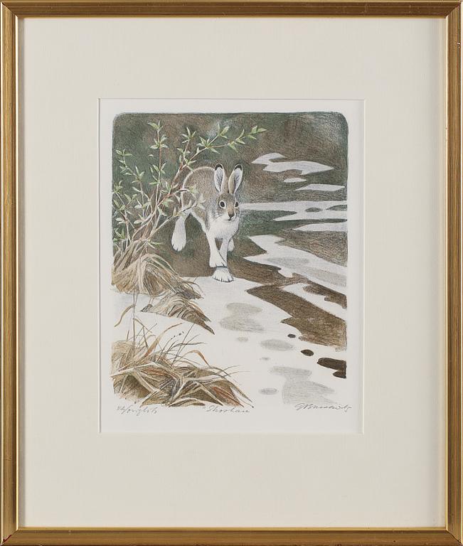 GUNNAR BRUSEWITZ, färglitografi, signerad, med beteckningen EA (epreuve d'artist).