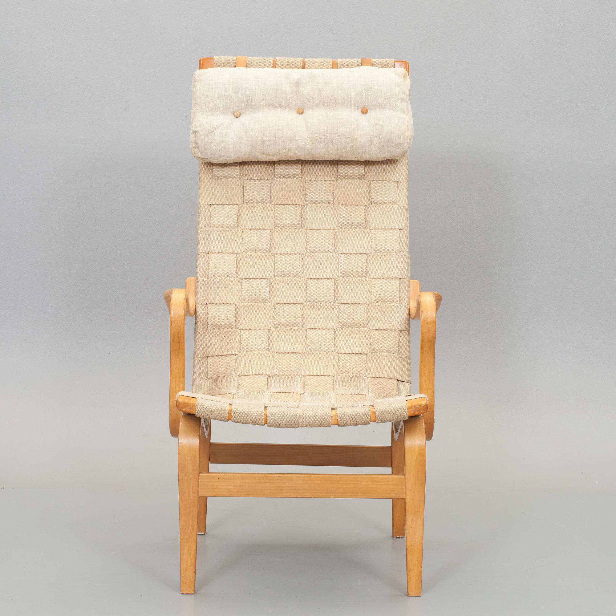 FÅTÖLJ, "Eva hög", Bruno Mathsson.