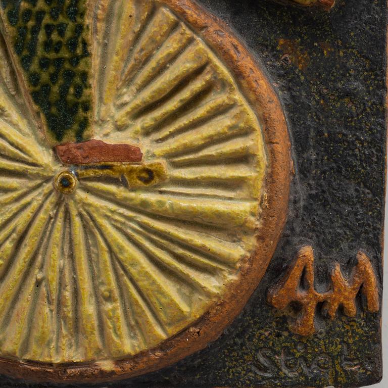 STIG LINDBERG, a stoneware wall relief from Gustavsberg.