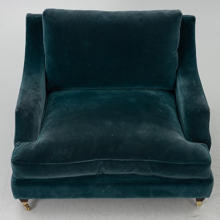 An armchair and footstool, JIO furniture, contemporary.