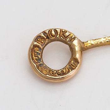 Björn Weckström, halsband, "Renklockan", 14K guld och ametist, Lapponia 1974.