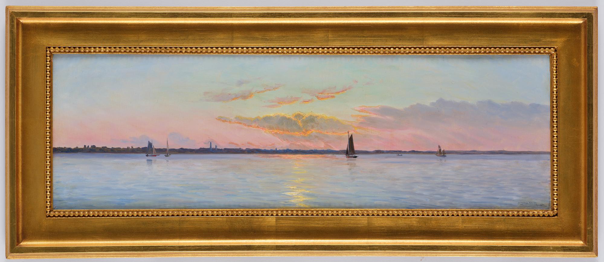 Albert Edward Wang, Sunset outside Hellerup.