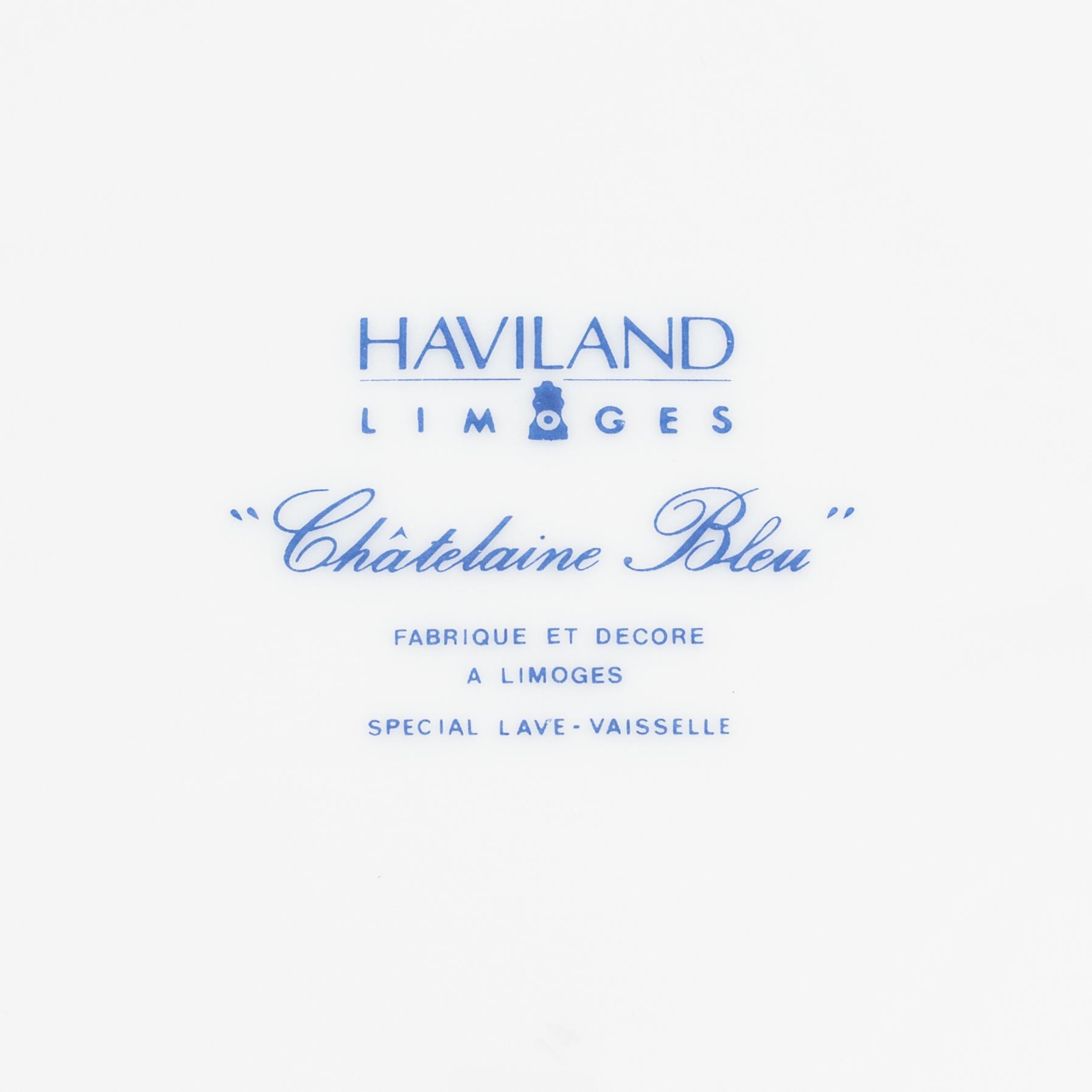 A 78 piece porcelin 'Châtelaine Bleu' dinner service, and 24 piece 'Lazuli, 'Haviland, Limoges, France.