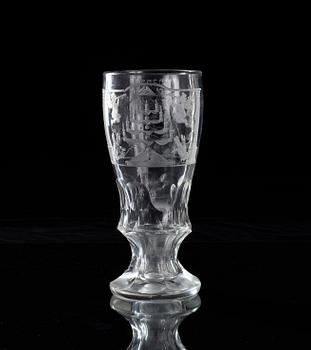 76. A 19th cent Judaica goblet.