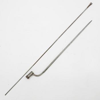 A Swedish percussion rifle 1845-54 pattern with bayonet.