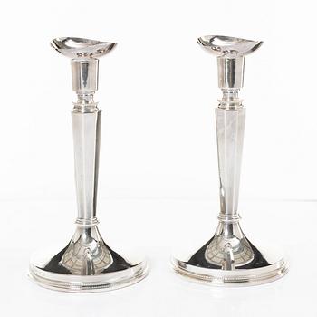 Ljusstakar, ett par, silver, MGAB, Uppsala, 1967.