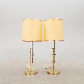 Table lamps a pair by Bergbom, late 20th century.