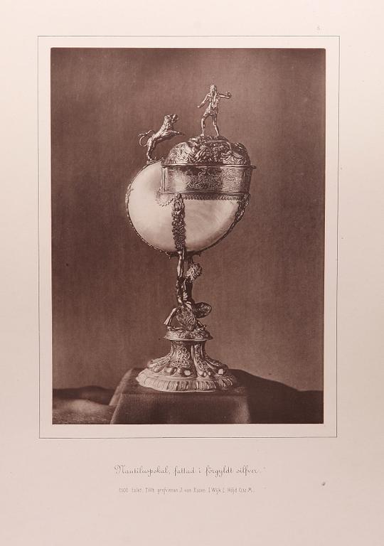 PARTI MÖNSTERPLANSCHER SAMT BOKMAPP, "Svenska Slöjdföreningen", 1880-1910-tal.