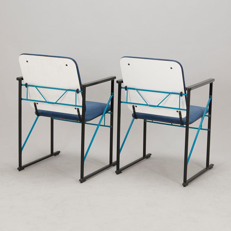 Yrjö Kukkapuro, nojatuoleja, 4 kpl, malli A-502, Avarte, 1900-luvun loppu.