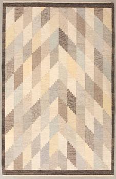 Irma Kronlund, flat-weave rug signed KLH IK, approx. 222x146 cm.