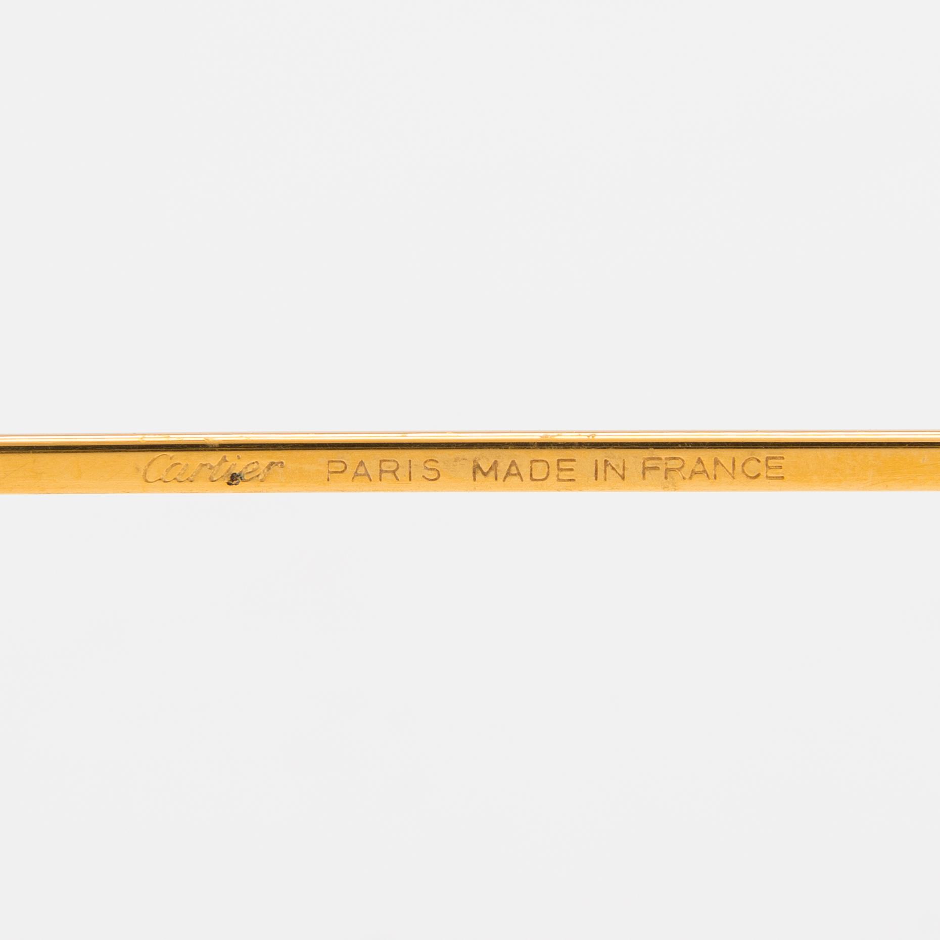 must de Cartier, Santos, Glasögonbågar. Märkta Cartier, Paris, Made in France 135, 54, 16.