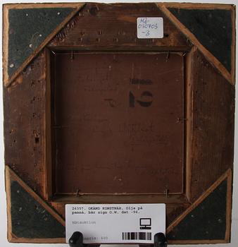 CHRISTOFFER WALLROTH. Olja på pannå, bär sign C.W. dat -96.