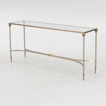 Side table, glass and metal, Nordiska Kompaniet, second half of the 20th century.