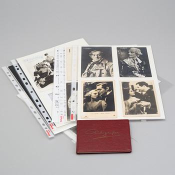 COLLECTION OF AUTOGRAPHS AND PHOTOS, including Swedish actors Bibbi Andersson, Povel Ramel and Sickan Carlsson.