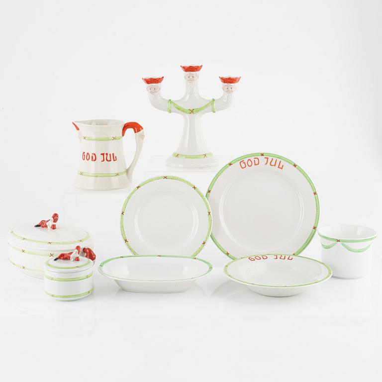 A Christmas Dinner Porcelaine Service, "God Jul", Gustavsberg. (51 pieces).