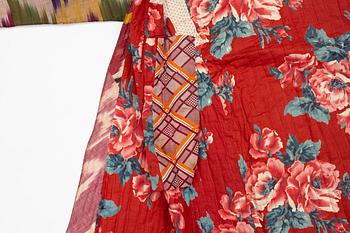 A woman’s Chapan, silk and cotton Ikat, Central Asia, 1880s.