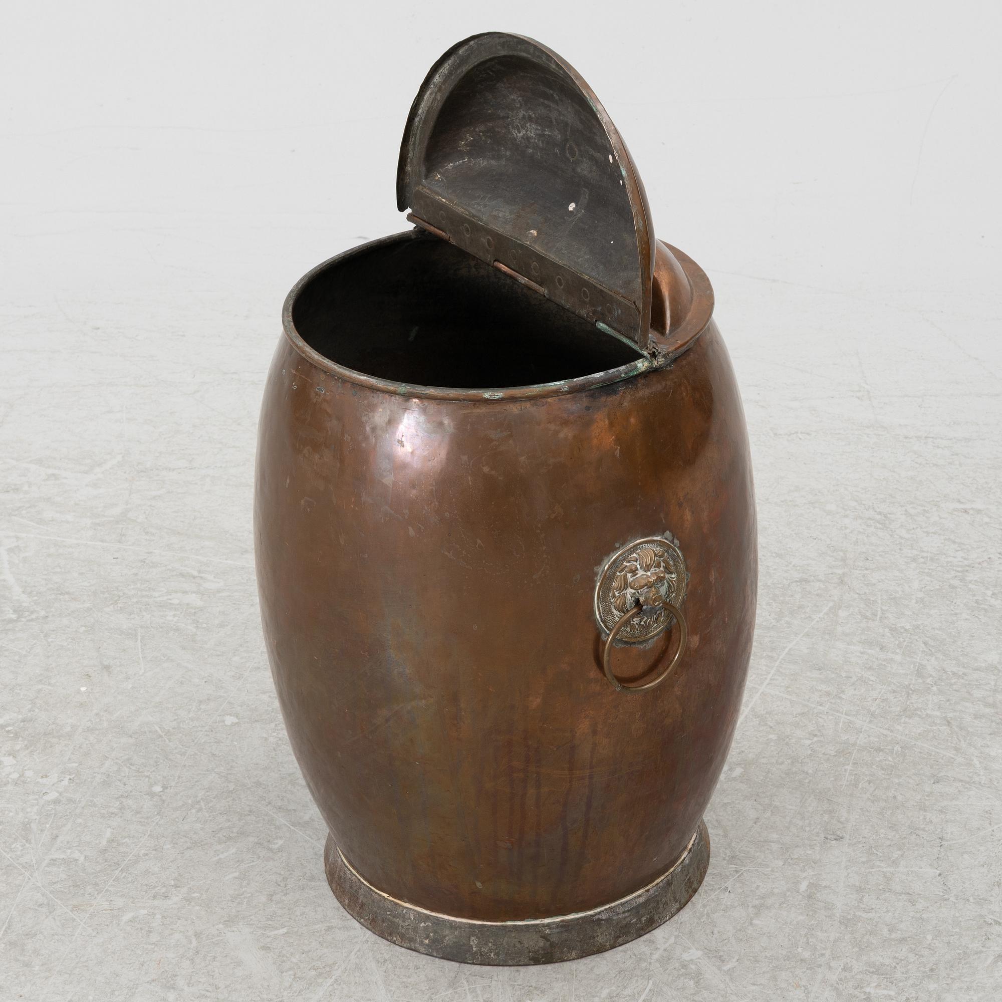 A copper water barrel, 19th century.