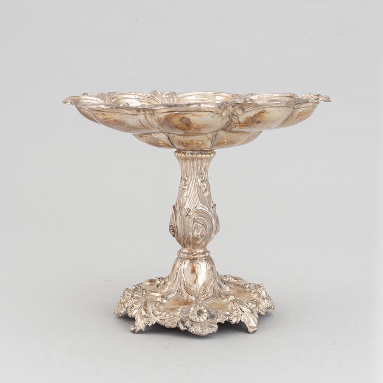 Gustaf möllenberg, skål, silver, nyrokoko, Stockholm, 1849.
