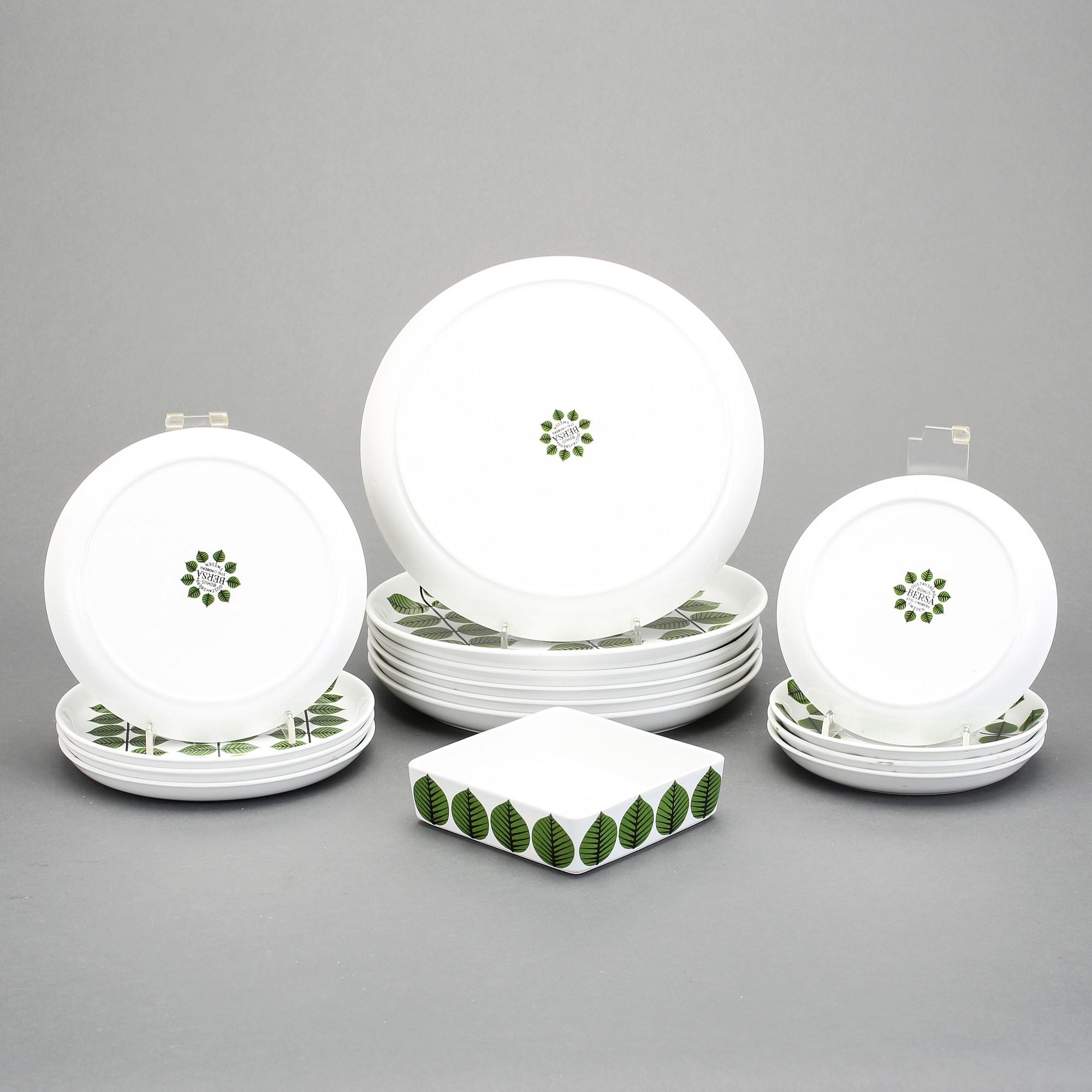 SERVISDELAR, porslin, 11+4 delar, "Berså", Stig Lindberg, Gustavsberg.