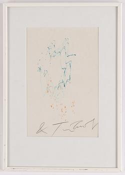 Jean Tinguely, teckning, filtpenna, signerad.