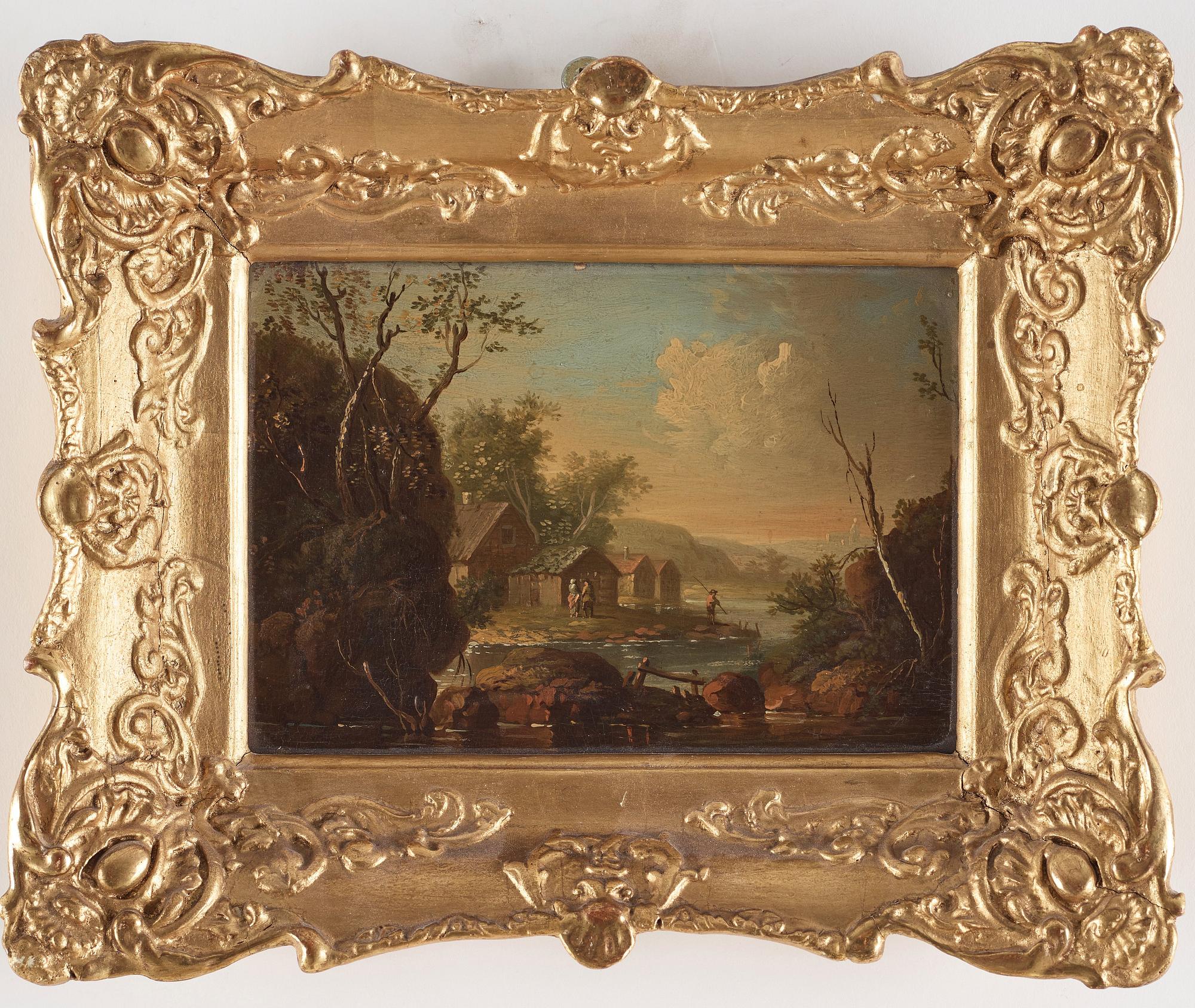 Johan Philip Korn, Landscapes with figures, a pair.