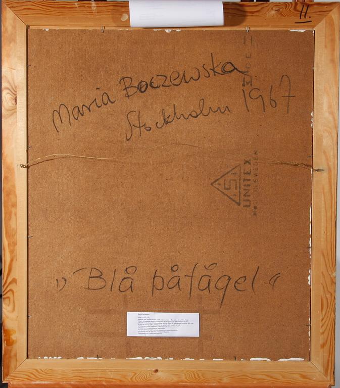 BOCZEWSKA, MARIA, olja på duk, sign. o dat. -67.