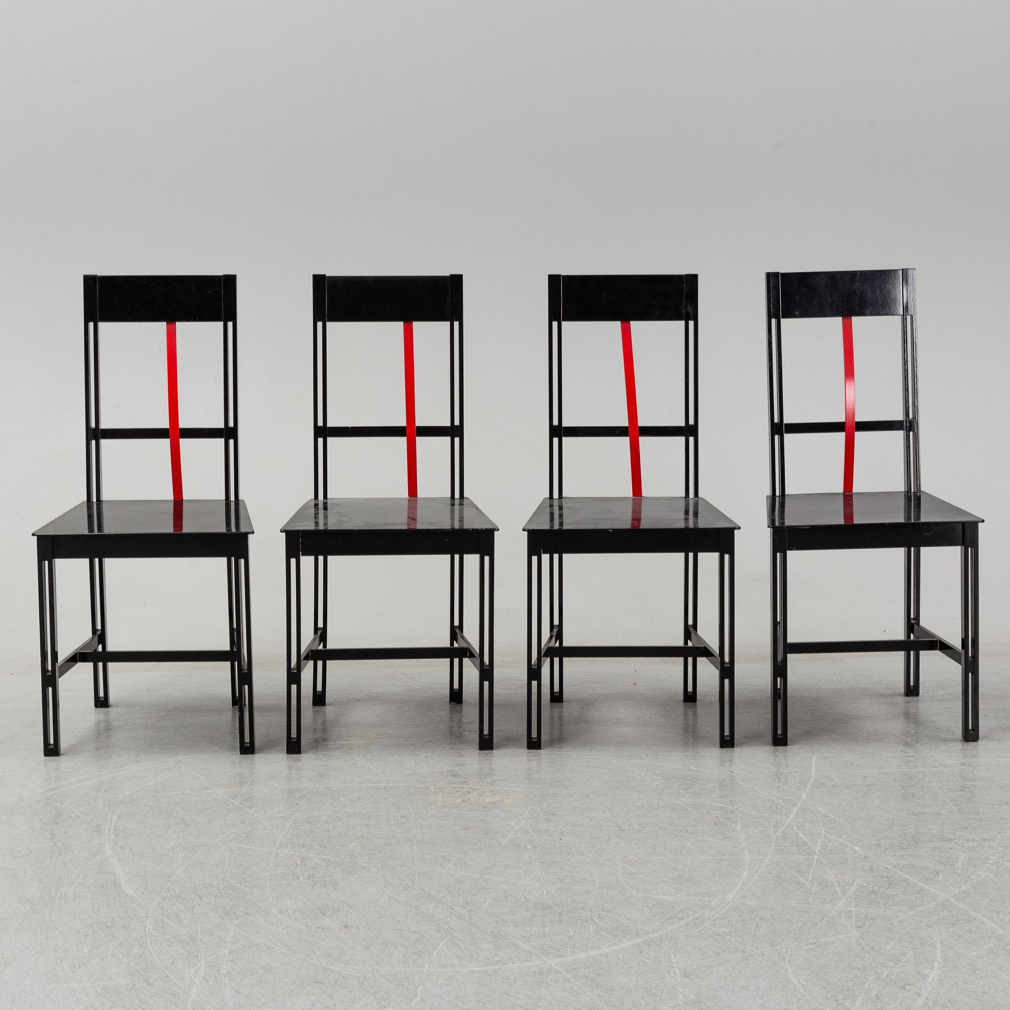 BJÖRN ALGE, four 'Frame' chairs, 1980's.