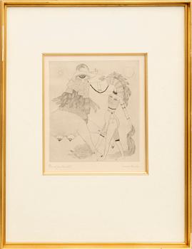 Max Walter Svanberg,  drypoint signed dated and numbered 58 8/20.