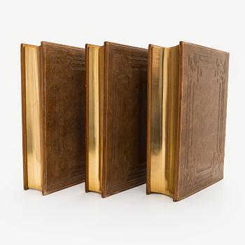 Bibliofilupplagan 3 volymer av von Wright: Svenska fåglar.