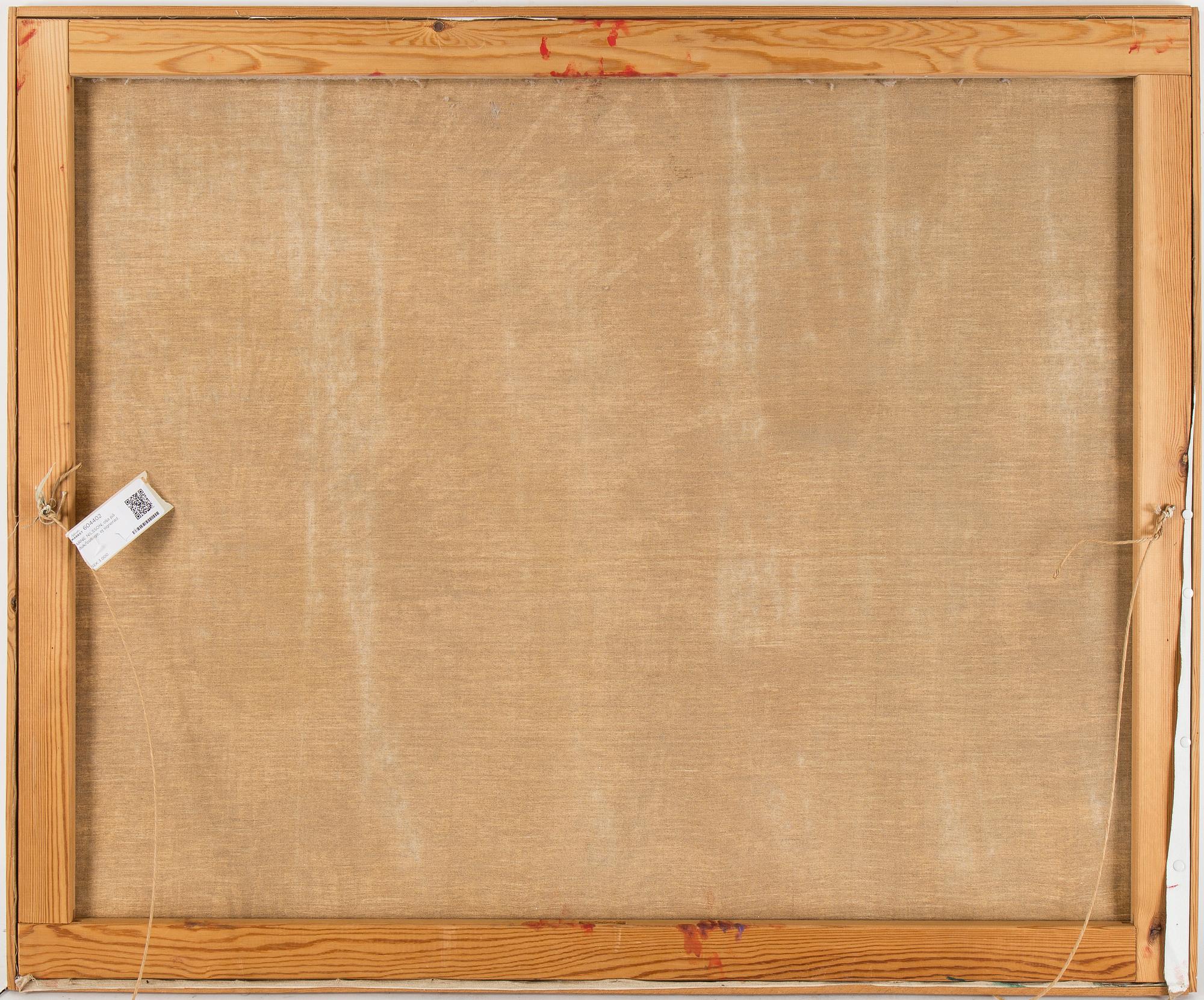 ARNE NILSSON, olja på duk/collage, ej signerad.