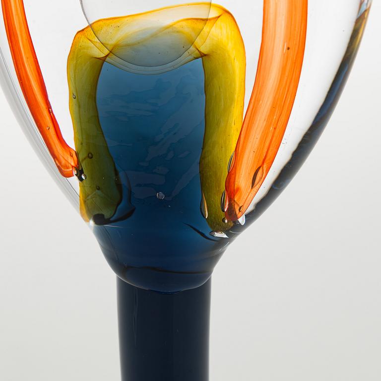 Oiva Toikka, skulptur, "Lollipop", signerad Oiva Toikka Iittala 2016 Scope 2016 9/100.