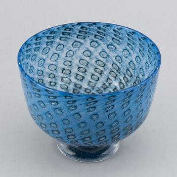 Bertil Vallien, glass bowl/vase, signed.