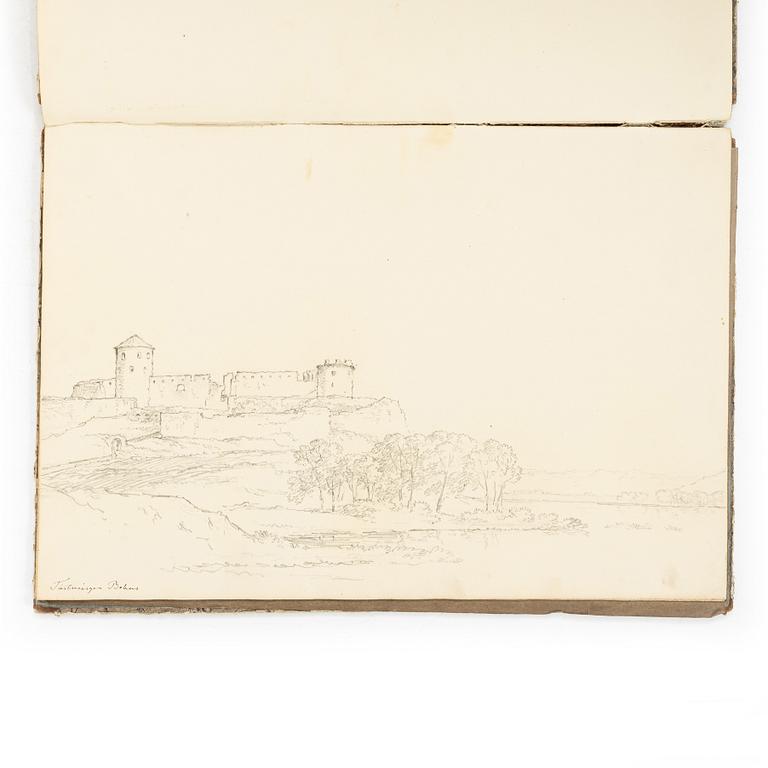 Carl Johan Fahlcrantz, Sketchbook with 28 topographical pencil drawings.