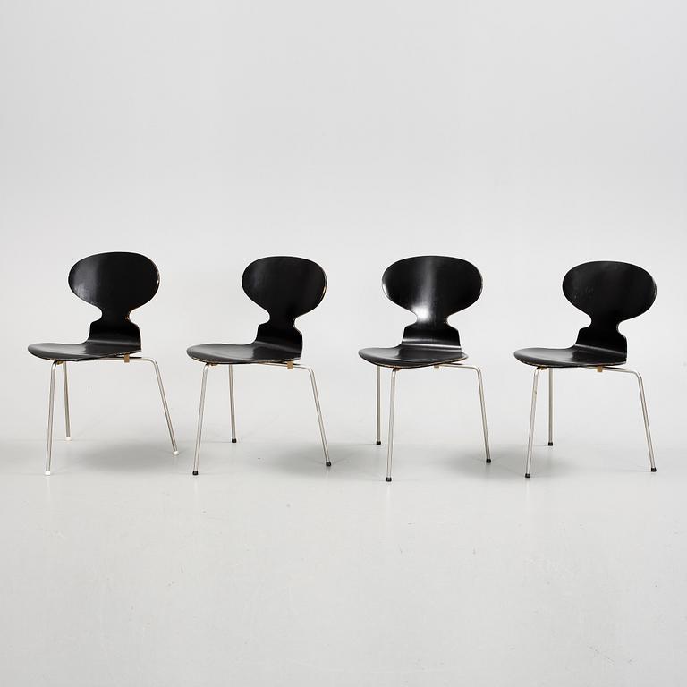 STOLAR, 4 st, "Myran", Arne Jacobsen, Fritz Hansen, 1900-talets mitt.