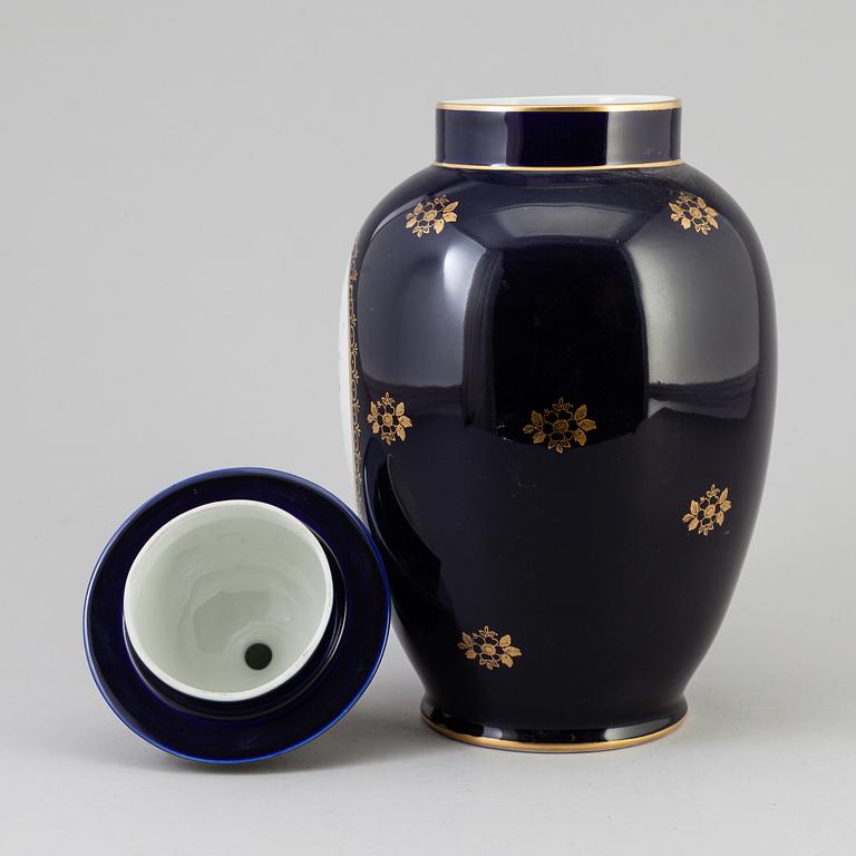 a vase by Graf Von Henneberg Porzellan Jlmenau 1777, Germany, first half of the 20th century.