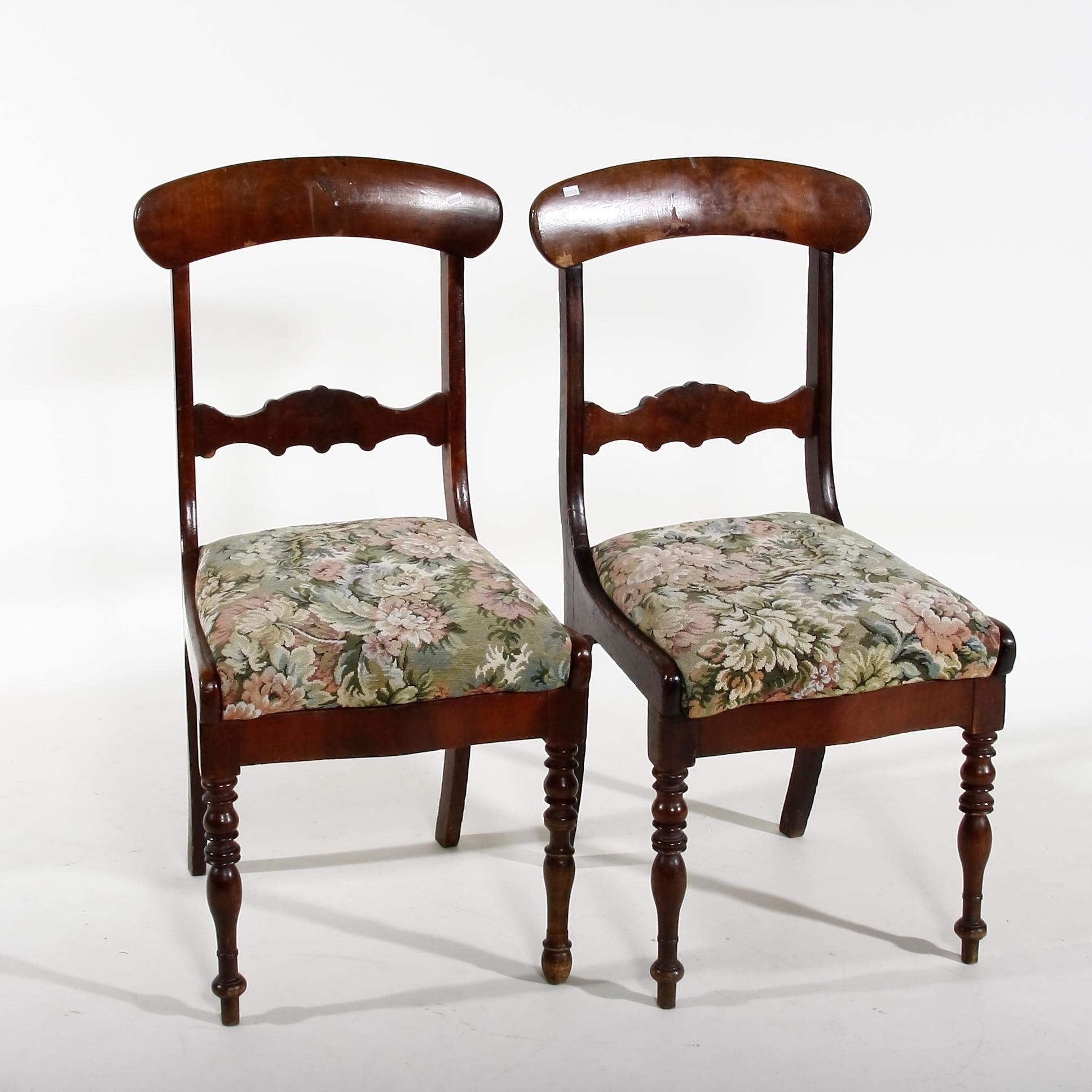 STOLAR, ett par, senempire, 1800-talets mitt.