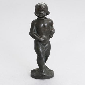 Hjalmar Stenholm, pronssiveistos, signeerattu.