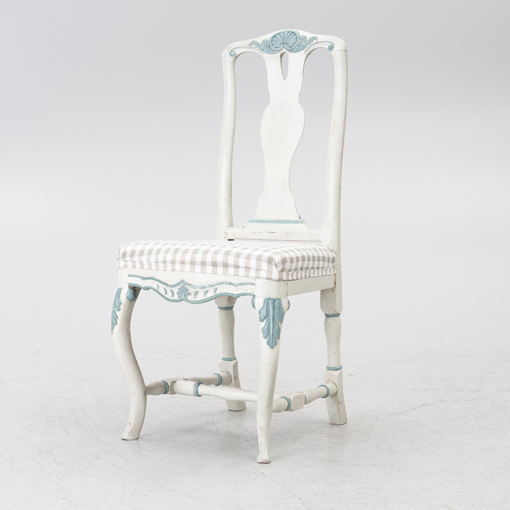 Chair, Stockholm manufacture, latter part of the 18th century, Rococo.