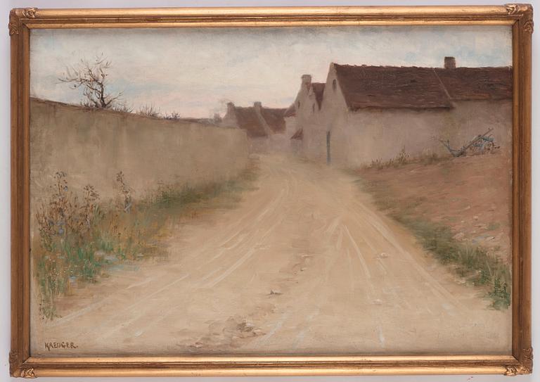 Nils Kreuger, Village street, Grez.