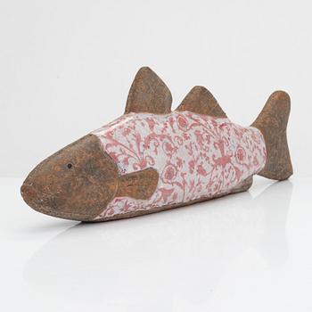 A ceramic fish sculpture. France, early 20th century.