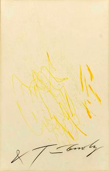 JEAN TINGUELY, "automatic drawing", signed.