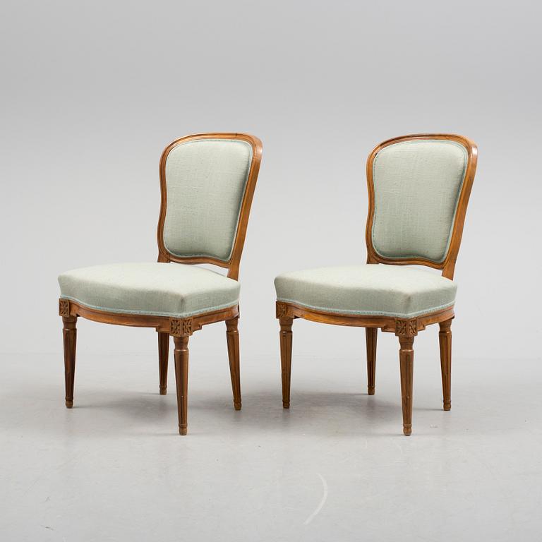 A pair of chairs, circa 1800.