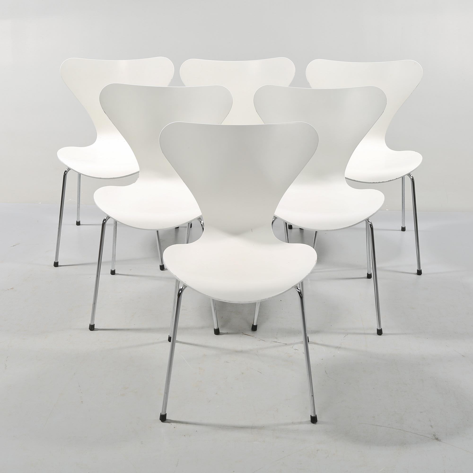 STOLAR, 6 st, "sjuan",  Arne Jacobsen, Fritz Hansen, 2001.