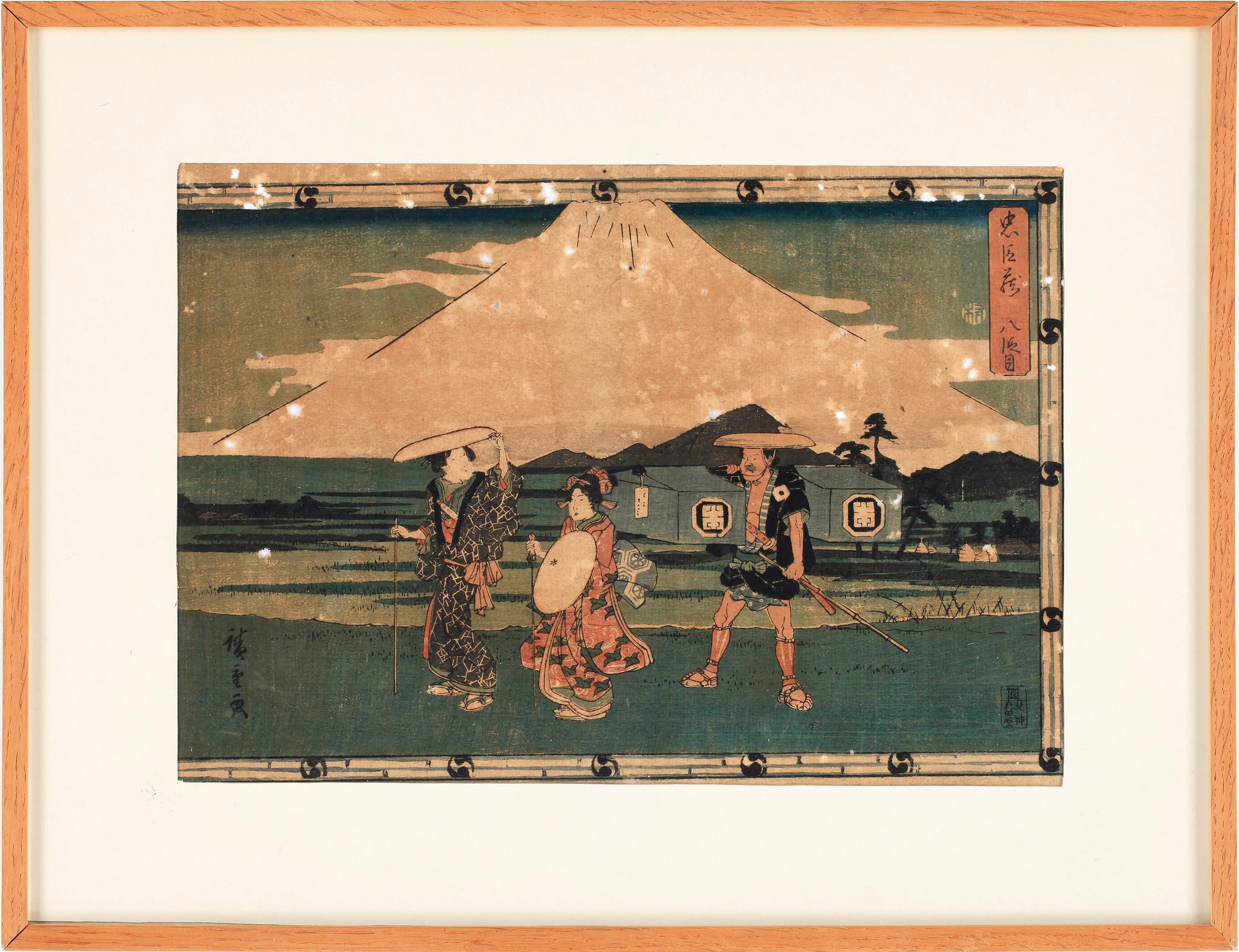 ANDO UTAGAWA HIROSHIGE, träsnitt, Japan, 1800-tal.