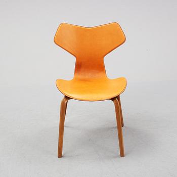 Arne Jacobsen, a leather 'Grand Prix' chair, Fritz Hansen, Danmark.