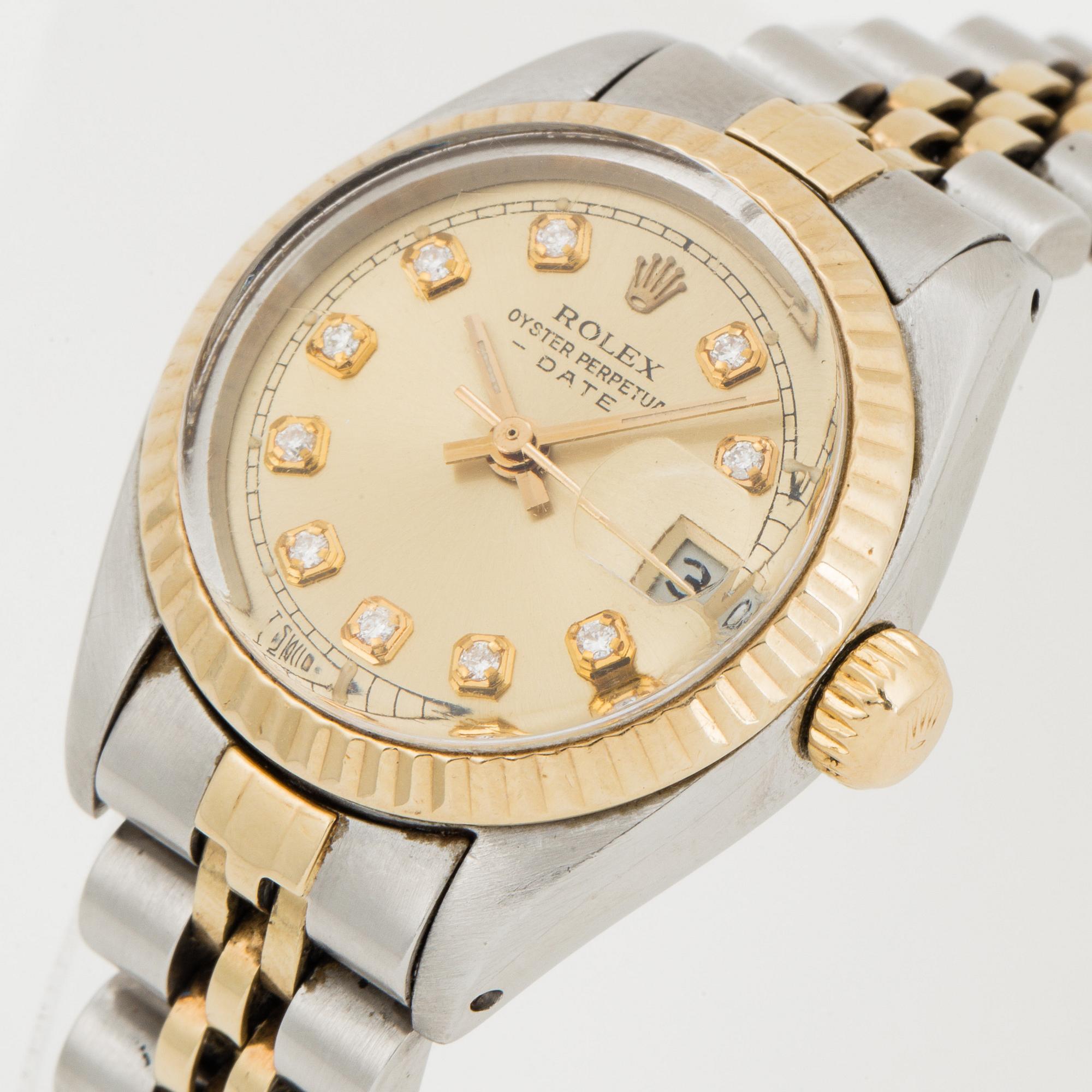 ROLEX, Oyster Perpetual, Date, Chronometer, wristwatch, 26 mm.